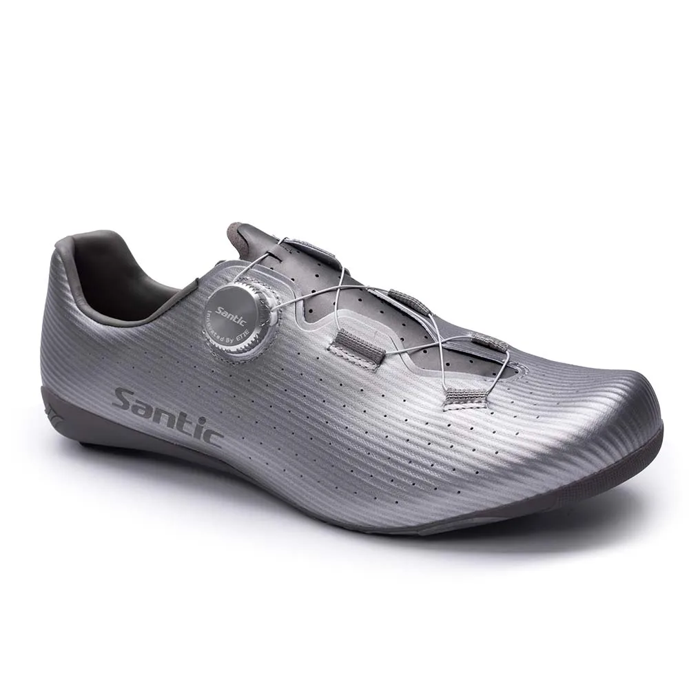 

Santic Cycling Shoes Men Carbon Fiber Outsole Road Bike Shoes Women Breathable ATOP Reel Knob Lacing System WZS24043
