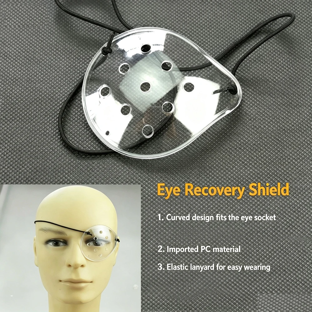 Protective Multihole Transparent Eye Mask Adjustable Breathable Single Eye Mask After Surgery Protective Eyepatch
