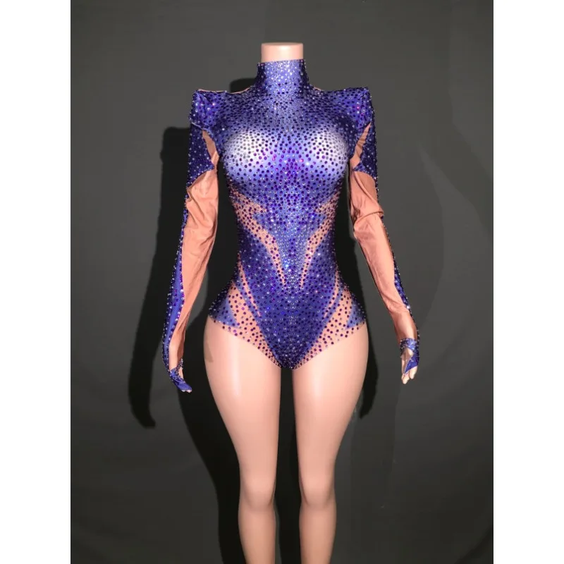 Onesie Bar Glanzend Sexy Zanger Kostuum Dansen Kostuum Avondjurken Luksusowe Prestaties Outfits Vestidos Festas E Eventos