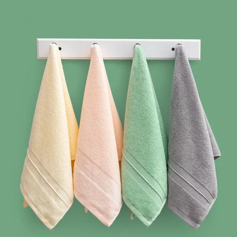 

1Pc 33x72cm 100% Cotton Simple Solid Color Home Soft Absorbent Bathroom Adult Hand Towel