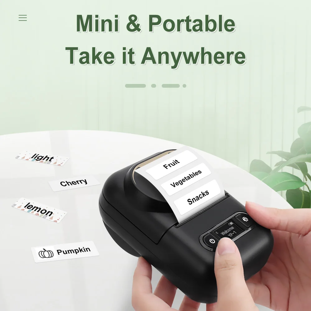 Portable Mini Printer E210 Thermal Label Printer similar to M110 B21 Label Maker Adhesive Sticker Printer for Mobile Computer