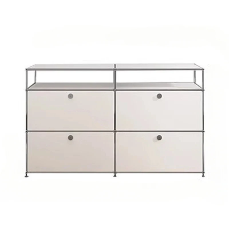 

Mid-Ancient Module Cabinet Combination Multi-Functional Simple Locker Sideboard Cabinet Chest of Drawers Stainless Steel