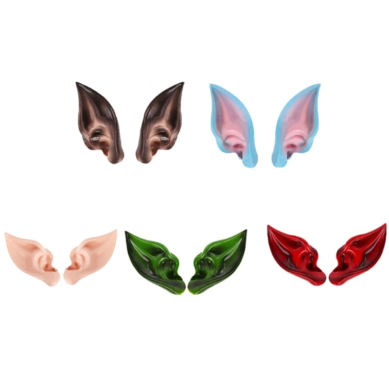 

1 Pair Costume Fairy Soft Pointed Ear Tip Halloween Elven Vampires Fairy Ears