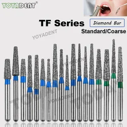 Typ TF dentystyczne wiertła diamentowe stomatologia truskawki do szybkiej rękojeści FG 1.6mm laboratorium dentystyczne polerowanie endodontyczne 10 sztuk