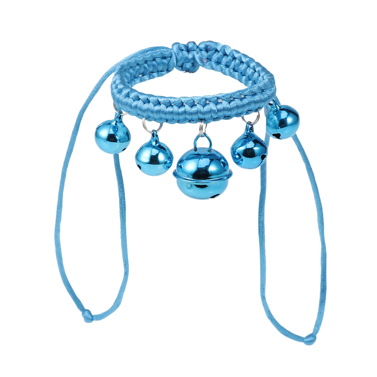 

Hand Woven Bell Collar Adjustable Pet Necklace Durable Nylon Material Comfortable Texture Fashionable Design for Cats Dogs Size