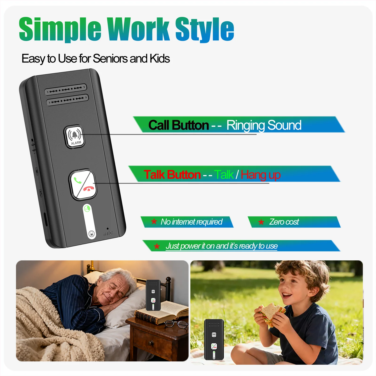 500M Wireless Long Distance Audio Door Phone Voice Sender&Reciever Intercom Doorbell Walkie-talkie