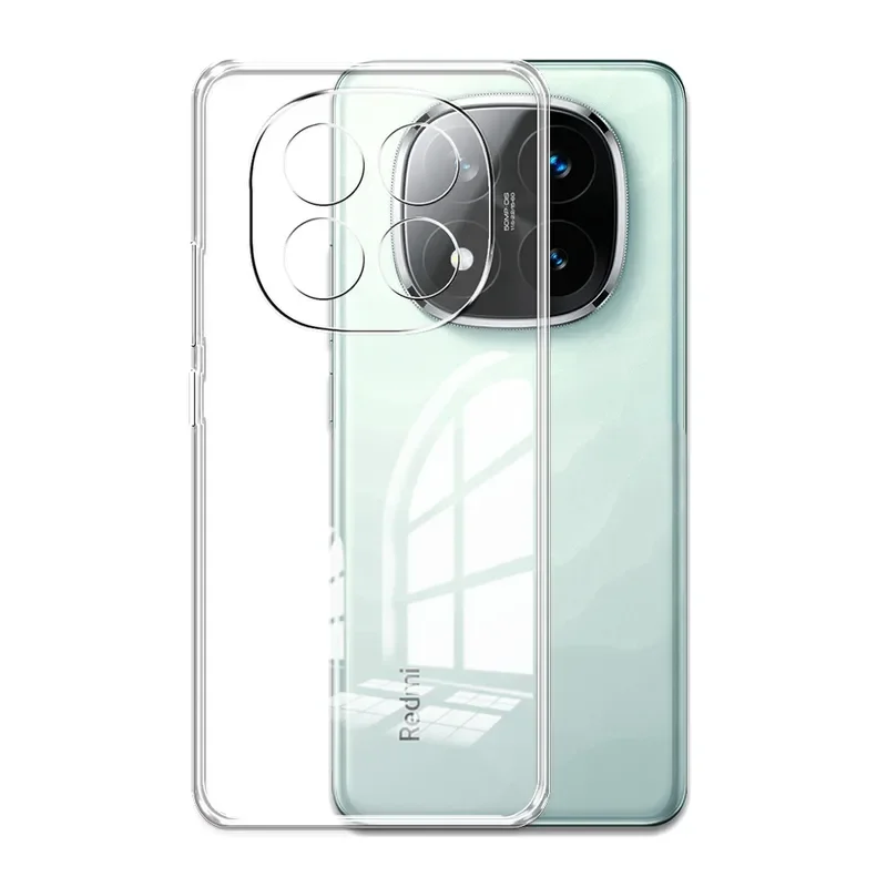 For Redmi Note 14 Pro 5G Case Clear Soft Silicone Phone Case For Xiomi Note14ProPlus 14Pro + Clear Shockproof Bumper Back Cover