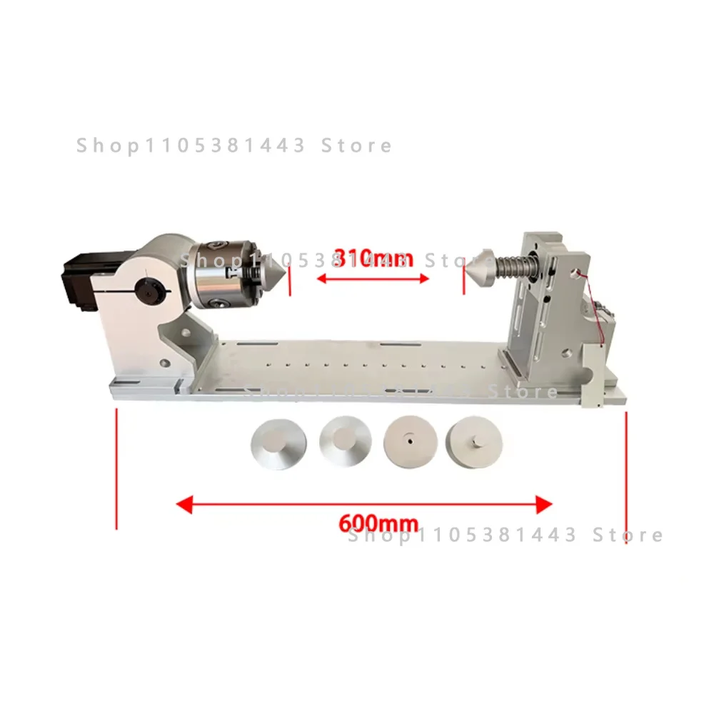For Marking 600MM D80 Rotary Axis Upgradeable Engraving Workbench Kit with Adjustable Tailstock Movable Platform