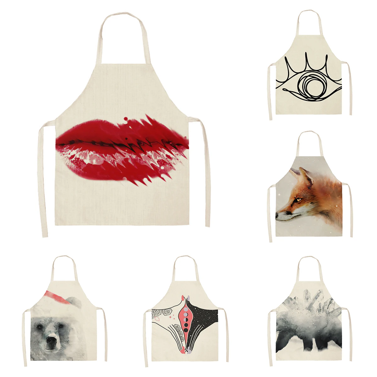 

Кухонный Фартук для женщин и мужчин, милый водонепроницаемый прикольный, средней длины, для работы в ресторане и на девочку, большие размеры, цвет розовый