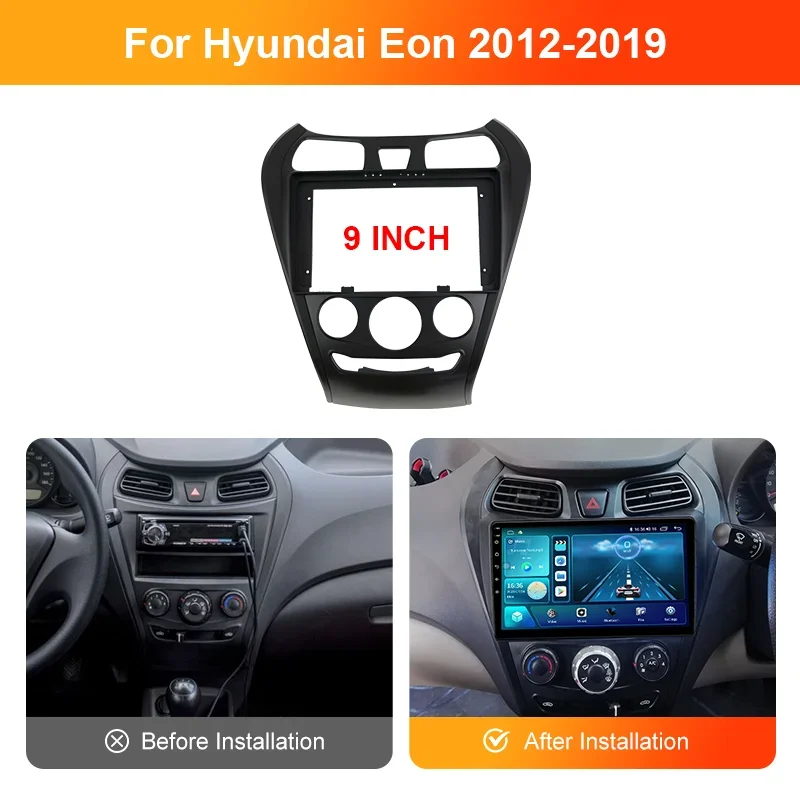 Car Radio Fascia For HYUNDAI EON 2012-2019 Auto Stereo 2 Din Audio Install Dash Panel Surround Frame Kit Bezel