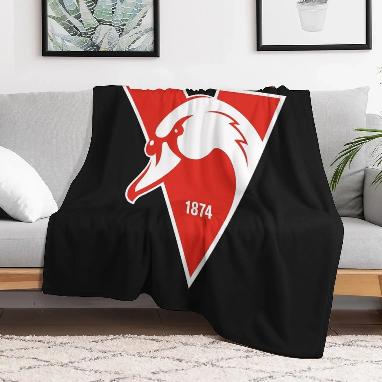 Sydney the Bloods Swans Haughty Swannies-Logos Classic T-Shirt Throw Blanket Heavy Thermal Softest Summer Beddings Blankets