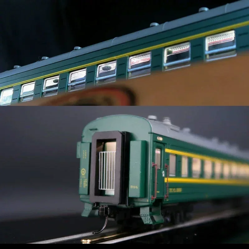 Train Model HO 1/87 Tianchao MTC YZ22 XL22 Hard Seat with Lights Luggage Passenger Car Compartment Multi-number Train Model Toy