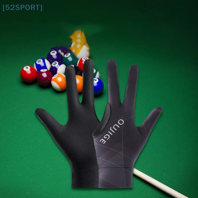 1PC Left Hand Three Finger Billiard Glove Breathable Comfortable Anti-slip Billiard Training Gloves DIY Accessory Billiard Glove