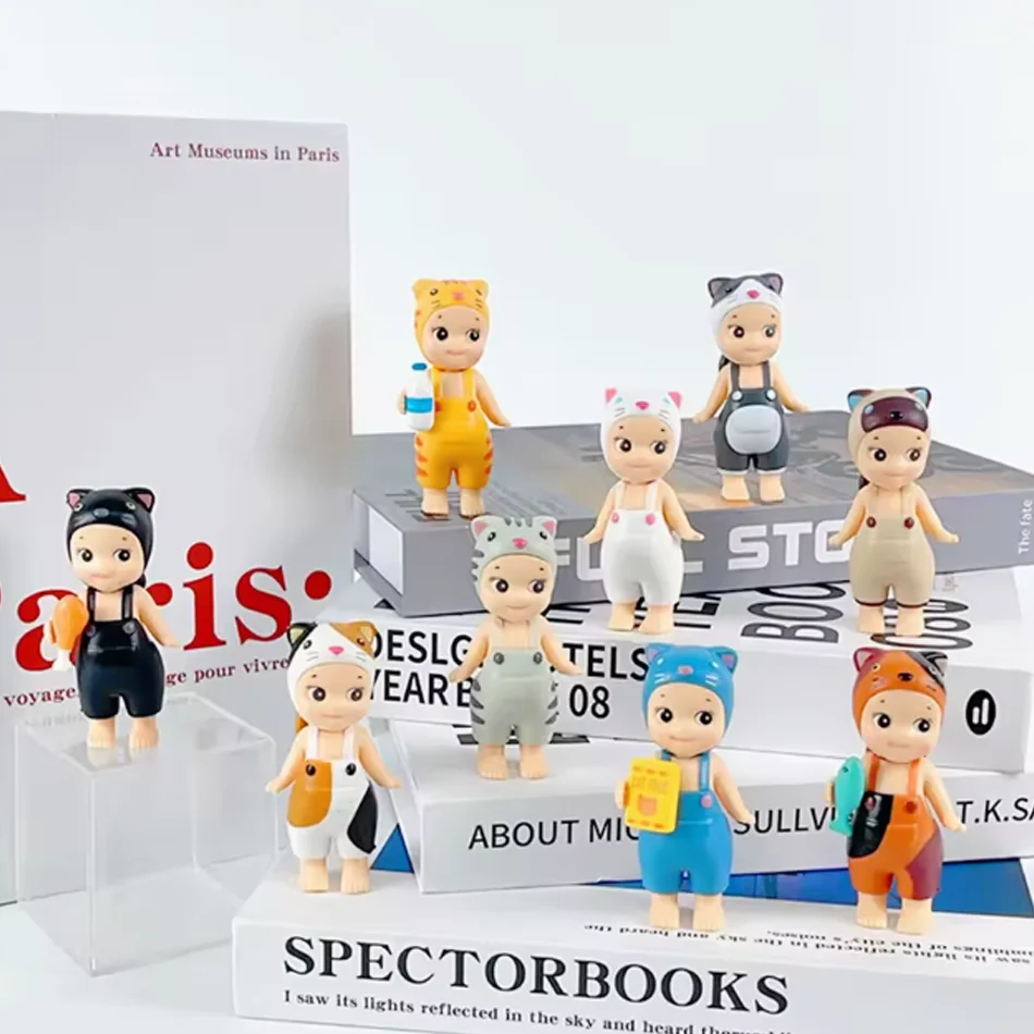 مواء مواء اليومية الملاك سلسلة القط صندوق أعمى العصرية لعب دمية سطح المكتب الكرتون الإبداعية زخرفة اليدوية صندوق غامض فتاة هدية