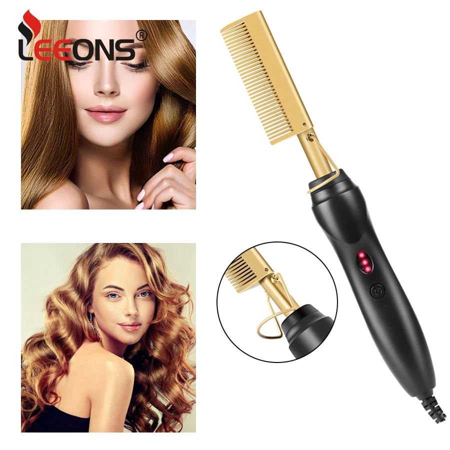 

Hot Comb Electric Pressing Comb Straightening Comb Hot Iron For Hair Heating Ceramic Comb For Curly Hair, Hair Styling Tools