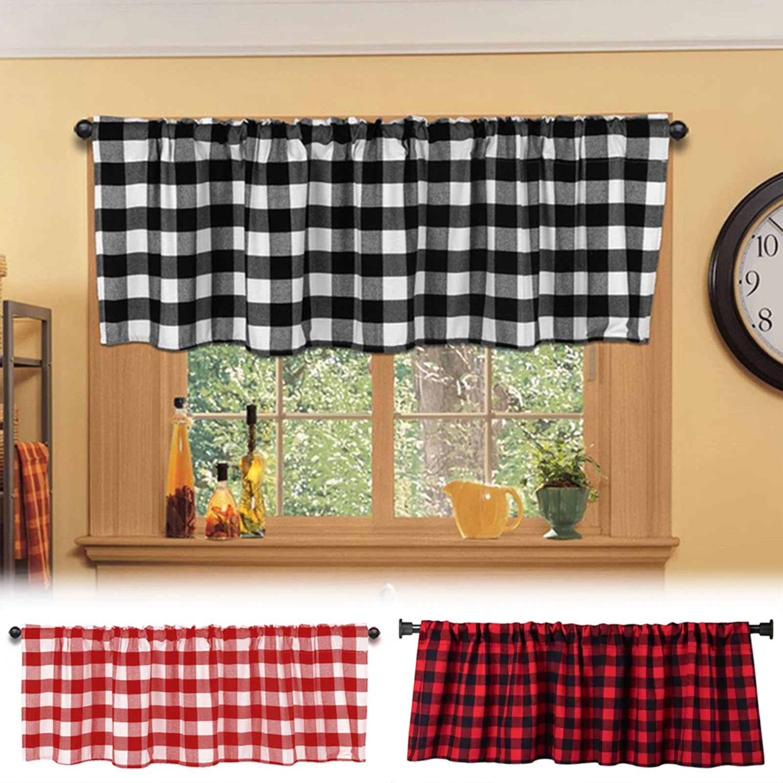 Classic Blackout Curtain Valance Blocks Light Room Bedroom Shading Enhances Kitchen Bathroom Privacy Small Curtains Decor
