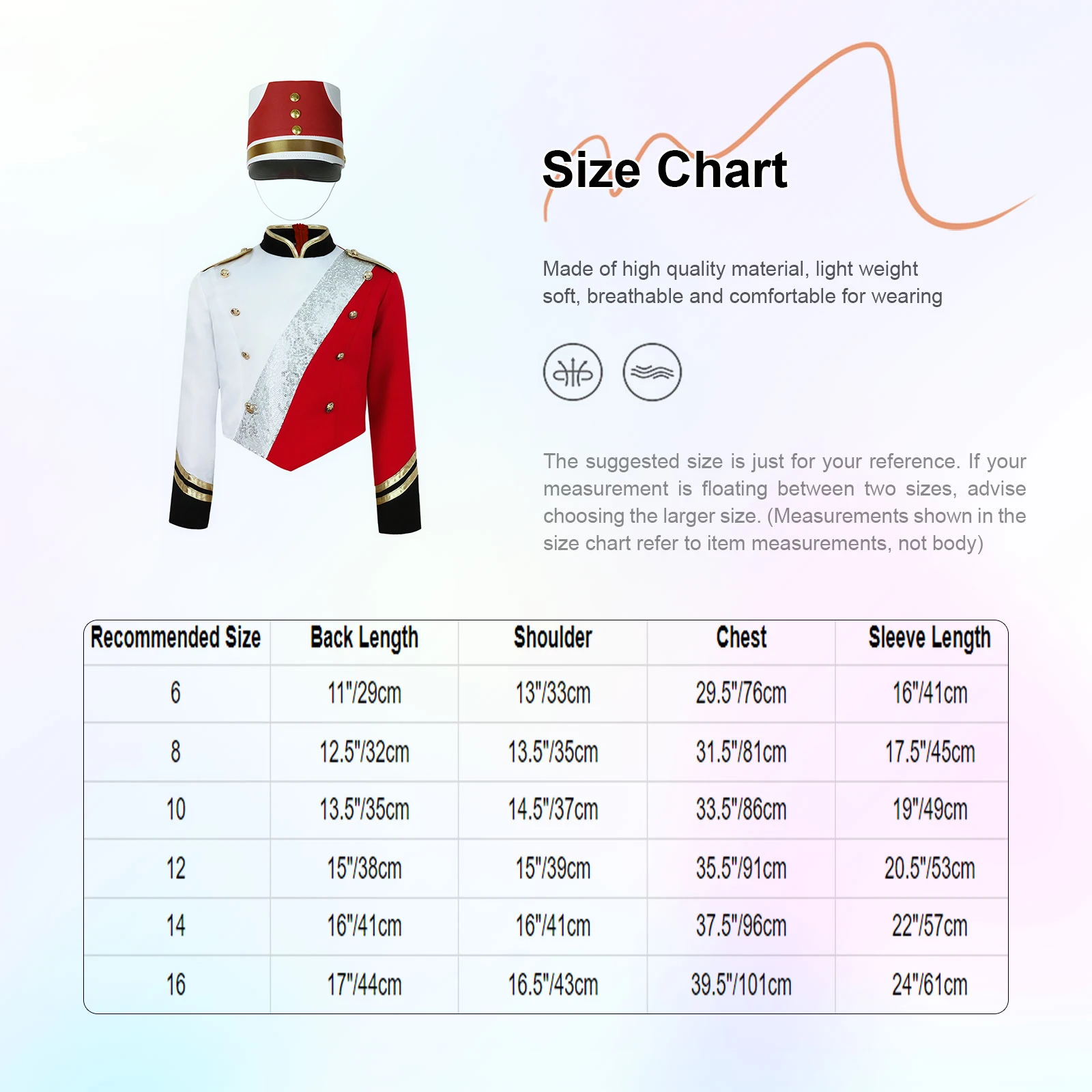 

Детский костюм на Хэллоуин, цирковой манеж, марширующий оркестр, барабан, труба, почетный гвард, униформа с поднятым флагом для косплея, канавальной вечеринки