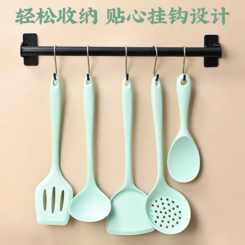 5pcs set food grade silicone spatula kitchen slotted spoon rice spoon kitchen accessories cooking kitchen set cookware sets