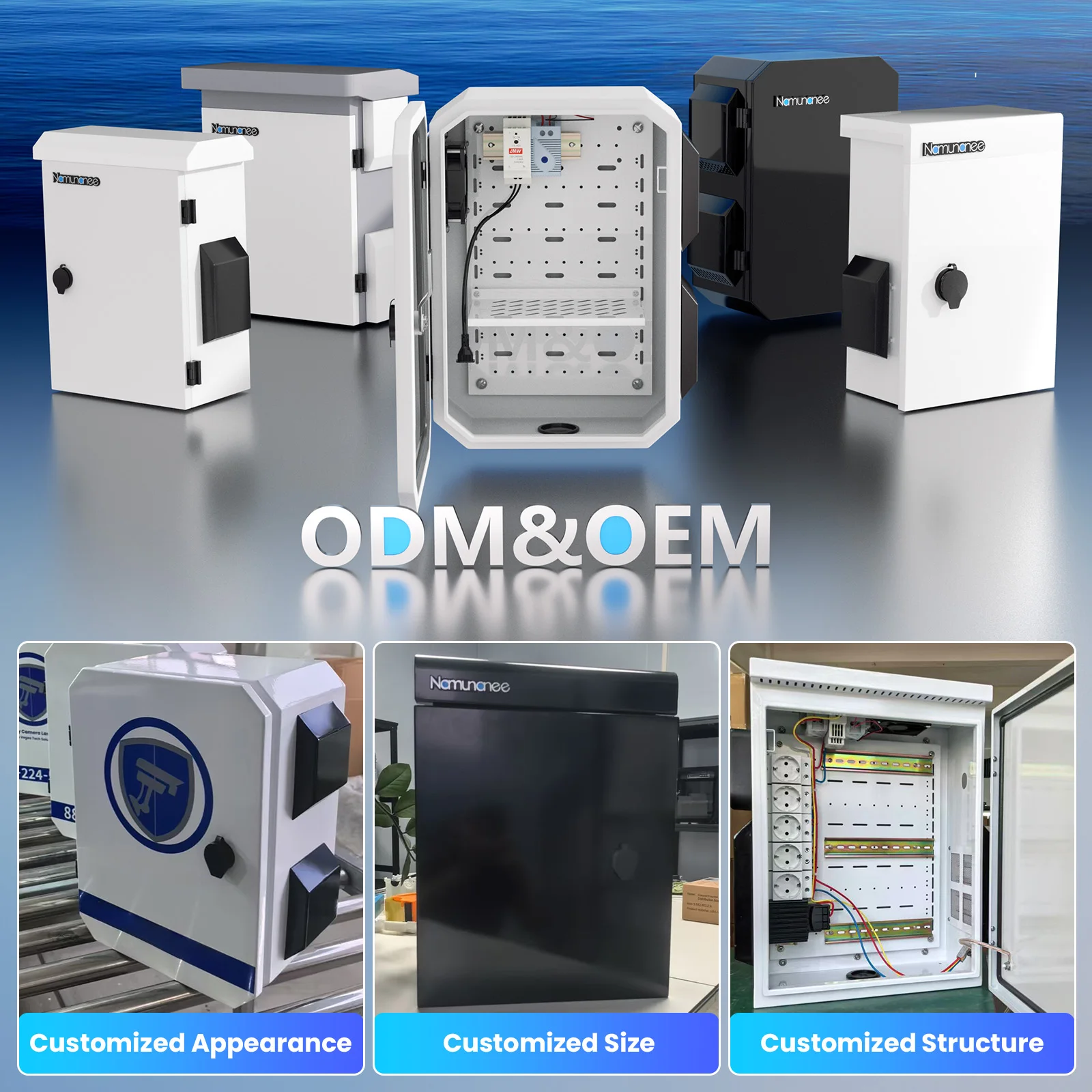 OEM EV Charging Protection Box for Electronic Enclosure with Seamless One Piece Design Wall Mounted 1.2mm Cold Rolled