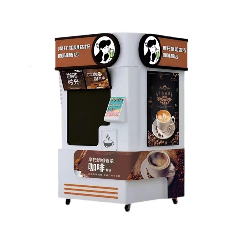 

Automatic Shopping Mall 24 hours Opening Beauty Coffee Vending Machine for Foods and Drinks Coffee Robot Vending Machine