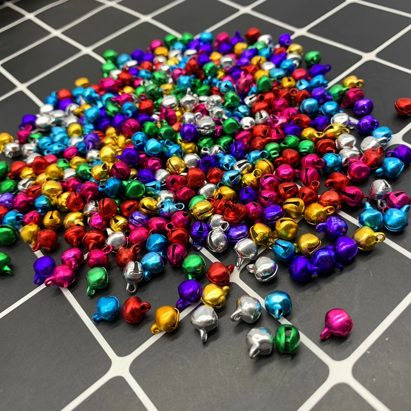 30-200Pcs Jingle Bells Aluminum Loose Beads Small For Festival Party Decoration/Christmas Tree Decoration/DIY Crafts Accessories