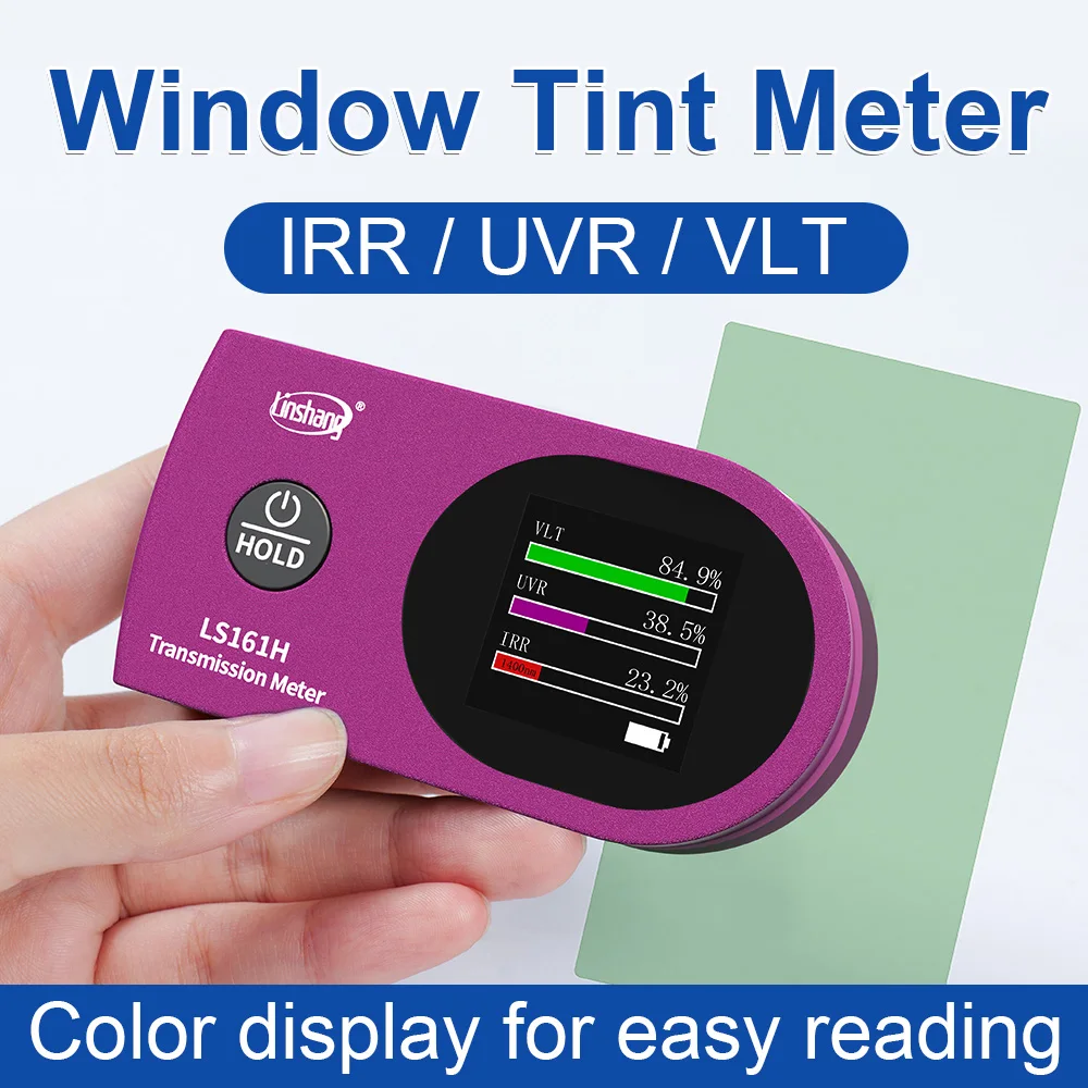 

Window Tint Meter TSER Tester 0.8mm Solar Film VLT IR UV Transmission Tint Meter for Film 940nm/1400nm LS161H LS161 LS161A