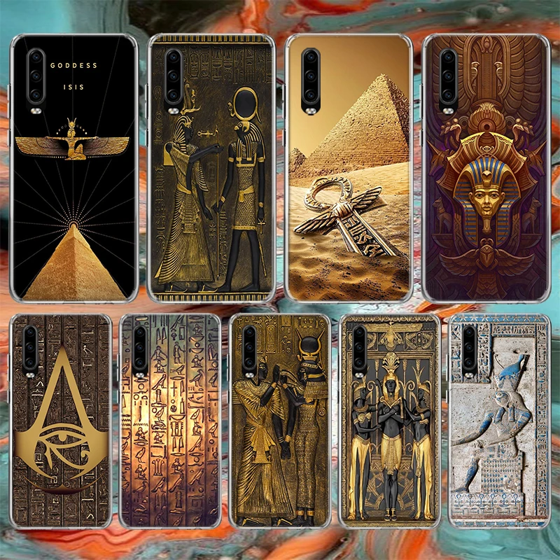 Egypt Nefertiti Anubis Ankh Pharaoh Soft Phone Case For Huawei P30 P40 P20 P50 P10 Lite Mate 40 30 20 10 Pro Pattern Customized