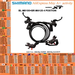 Shimano XT SLX M8120 M7120 M6120 MT420 4 Piston Mountain Bike Bicycle Hydraulic Disc Brake For MTB Bike Downhill D03S N03A N04C