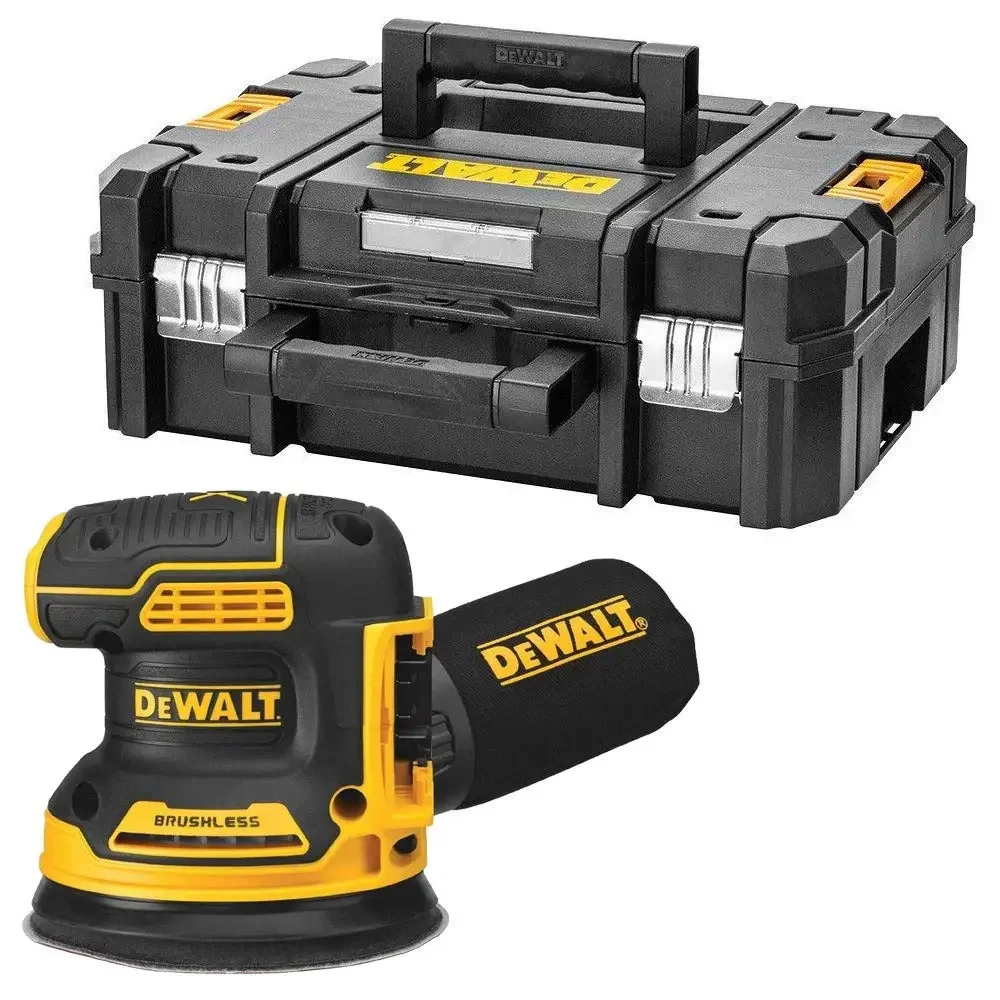 DEWALT DCW210NT-XJ DCW210NT-XJ-Lijadora Rotorbital escobillas XR 18V sin cargador/bateria, Black/Yellow