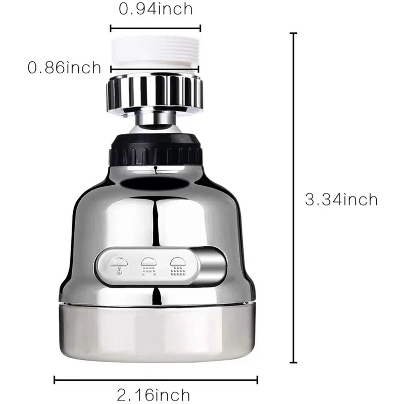 1-5Pcs 360° Kitchen Faucet Adapter 3 Modes Adjustable Faucet Sprayer Filter Diffuser Water Saving Nozzle Bath Tap Connector