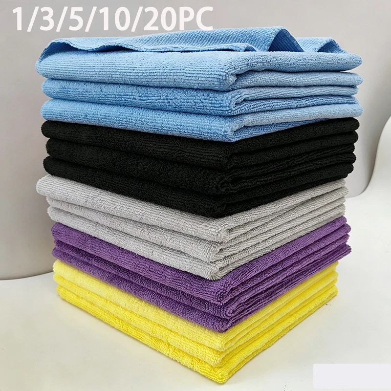 10/5/3/1pcs Microfiber Cleaning Cloth, Dishwashing Cloth Household Rag Kitchen Bathroom Cleaning Towel Durable Absorbent Towel