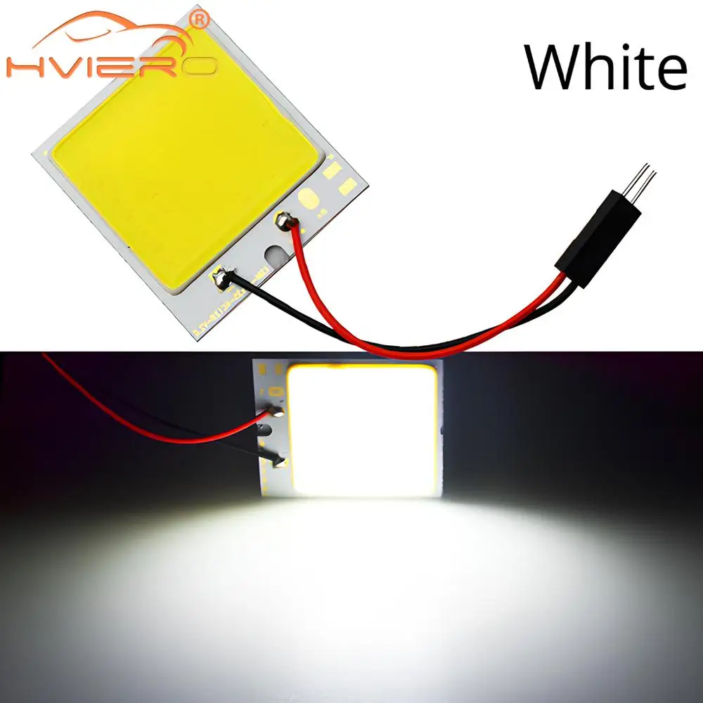 1/2/10pcs White Red Blue T10 W5w Cob 48SMD Car Led Clearance License Panel Lamp Auto Interior Reading Bulb Trunk Festoon Light