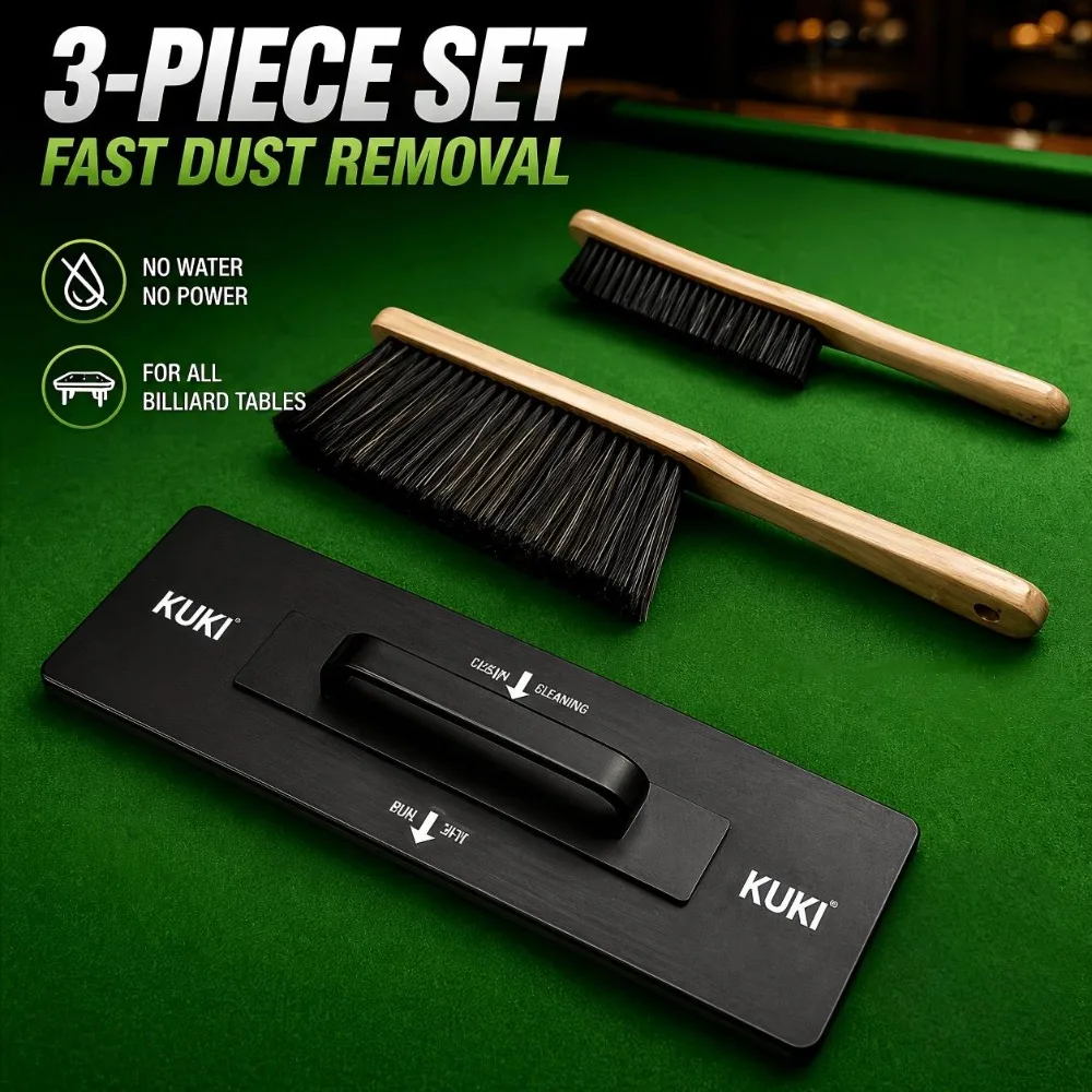 3pcs/set Portable Efficient Billiard Table Clean - Professional Household Use  Billiard Room Maintenance Tool Clean with Wipe