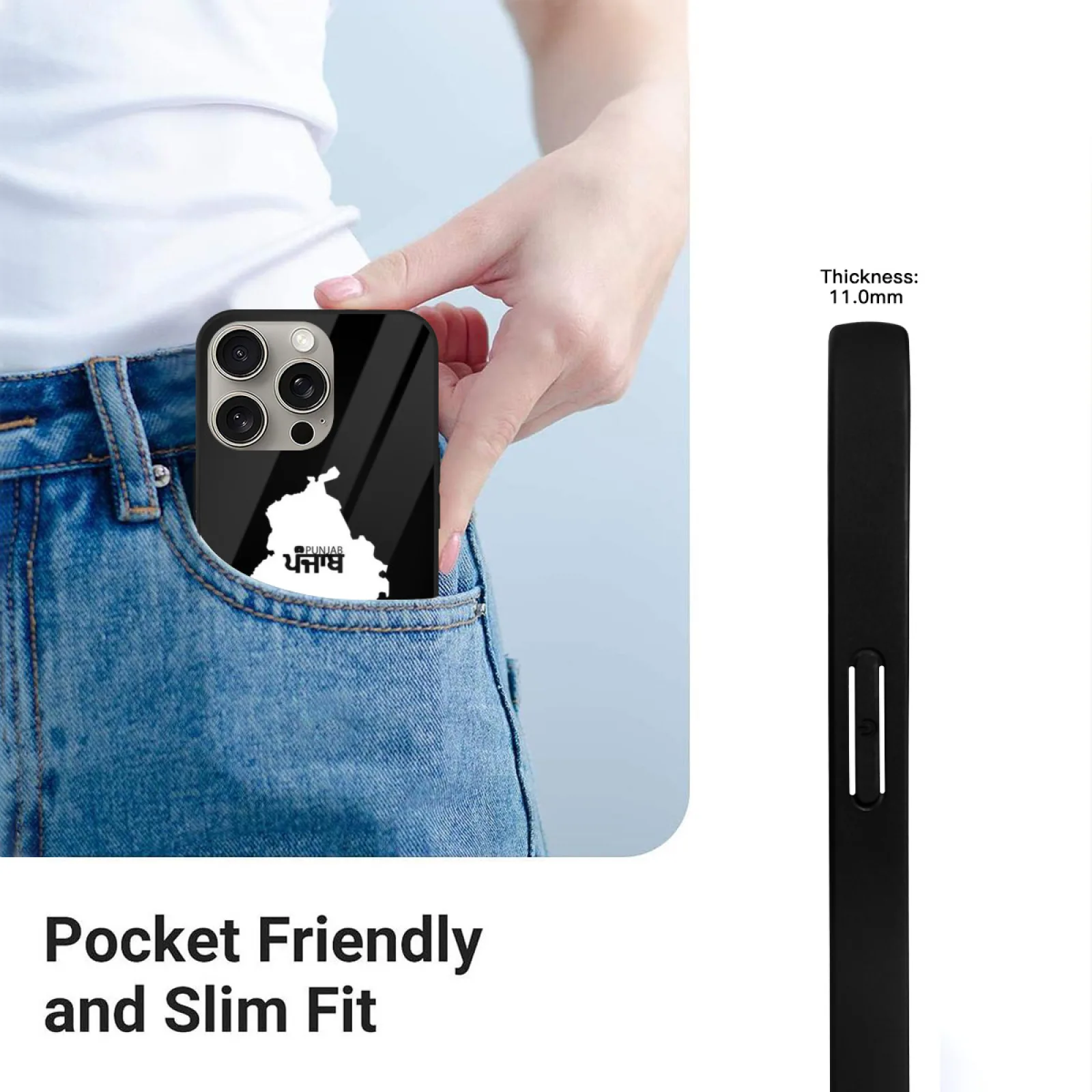 حافظة هاتف البنجاب لهاتف آيفون 16 برو ماكس 15 14 13 Mini 11 12 Xs Xr 7 8 حافظات سوداء البنجاب البنجاب الحب ملكة جمال Gurmukhi Chandigarh