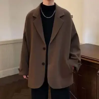 

Casual Men's Suit Jacket Spring Autumn Style Handsome High-End Feeling Western Clothes Upper Apparel Regular Length