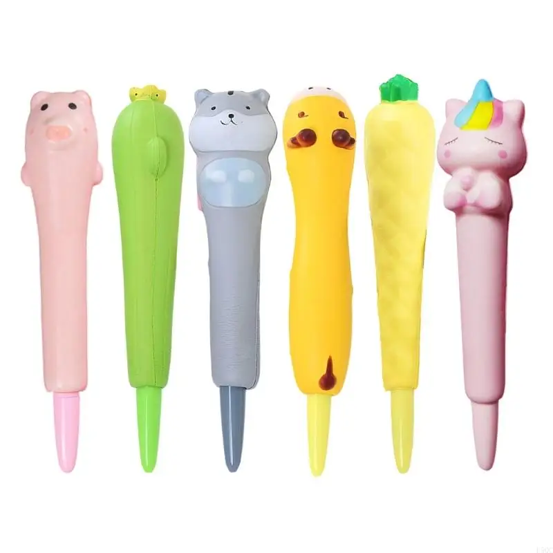 

Novelty Stress Relief Gel Pen Fun Squeeze Toy Pen Decompression Pen Stocking Fillers for Student Teacher Mental Worker D5QC