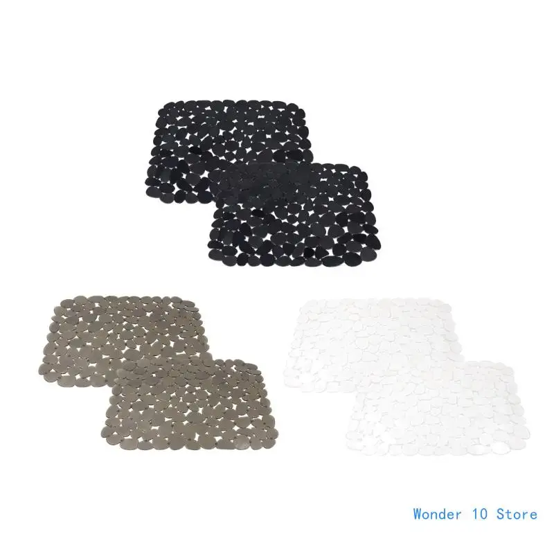 

Pack of 2 Kitchen Sink Protector PVC Dish Drying Mat Sink Soft Protective Cover Non Slip Dish Drying Mat PVC Material