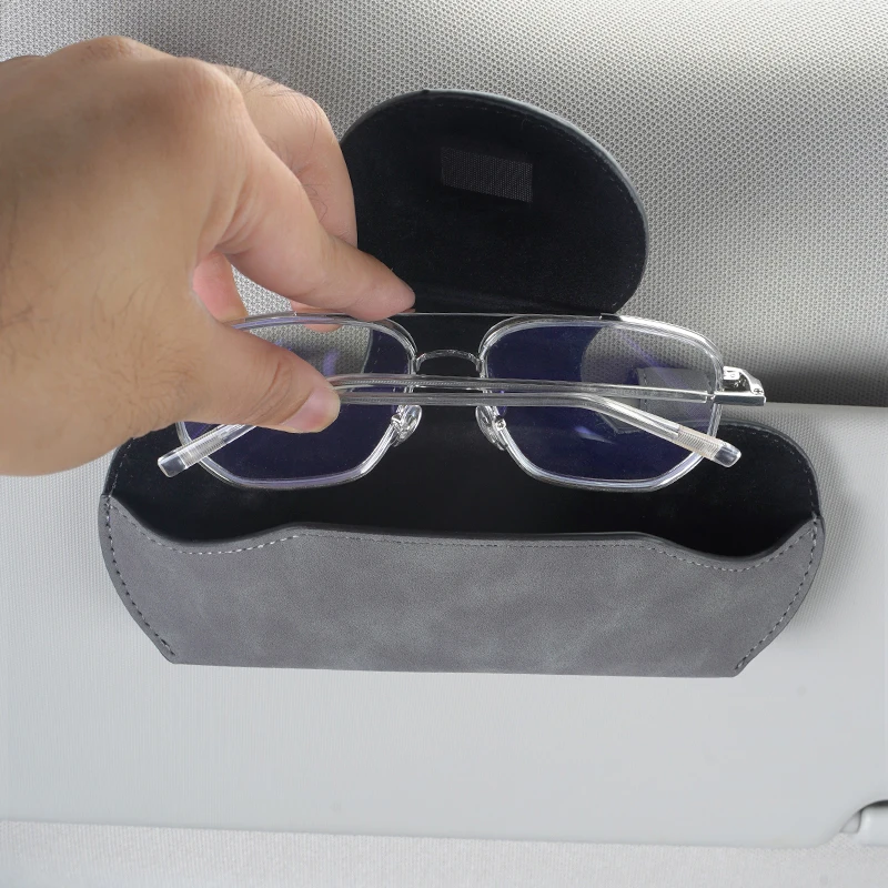 Car Sun Visor Glasses Storage Box For Alfa Romeo 4C 159 Spider Giulia Giulietta 156 Tonale Mito 147 Sunglasses Holder Organizer