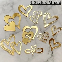 9 Designs Ins Style Love Heart Acryl Kuchenaufsatz Geburtstag Valentinstag Kuchendekoration Hochzeitstorte Seite Acryl Einsatz