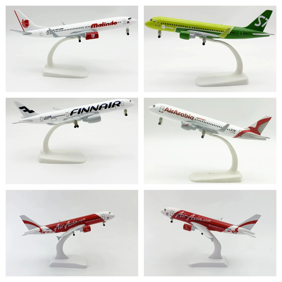 

20CM B737 Aircraft 737 Scale Airbus A320 A350 Model Alloy Metal Diecast Airplane Toys for Boys Gift Collection Display