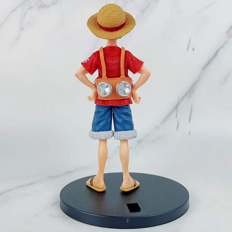 18CM Anime DXF Monkey D. Luffy FILM RED Holiday Clothing Standing Model Toy Gift Theater Version Collection Action Figure PVC