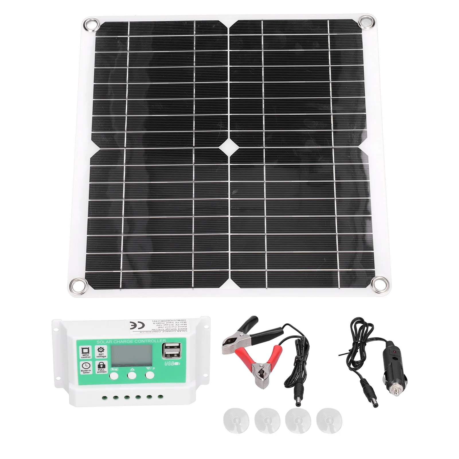 

Solar Module 40W 18V Monocrystalline Silicon Flexible Solar Panel with 20A Solar Controller for Outdoor Solar Panel Kit