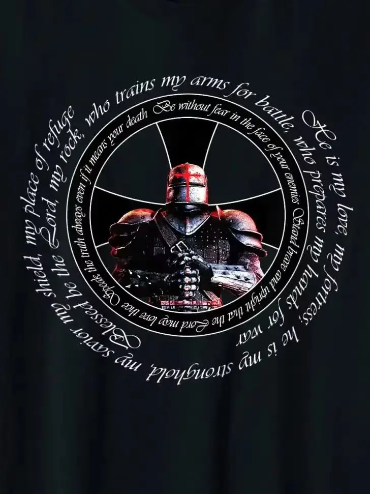 

Knights Templar Oath and Prayer Unique Crusader Warriors T-Shirt. Summer Cotton Short Sleeve O-Neck Mens T Shirt New S-3XL