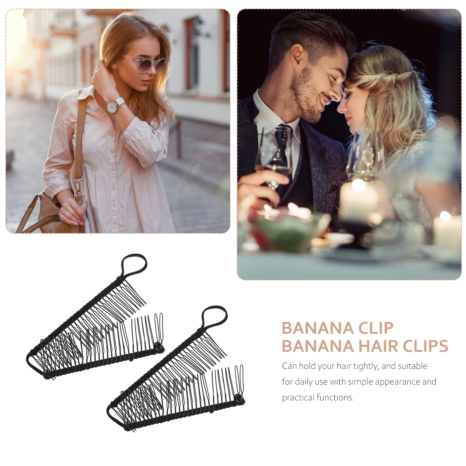 

Banana Clips Women Ponytail Accessories Fashion Detangle Clips Hold Hairstyle Thick Curly Hair Premium Material Sturdy Durable