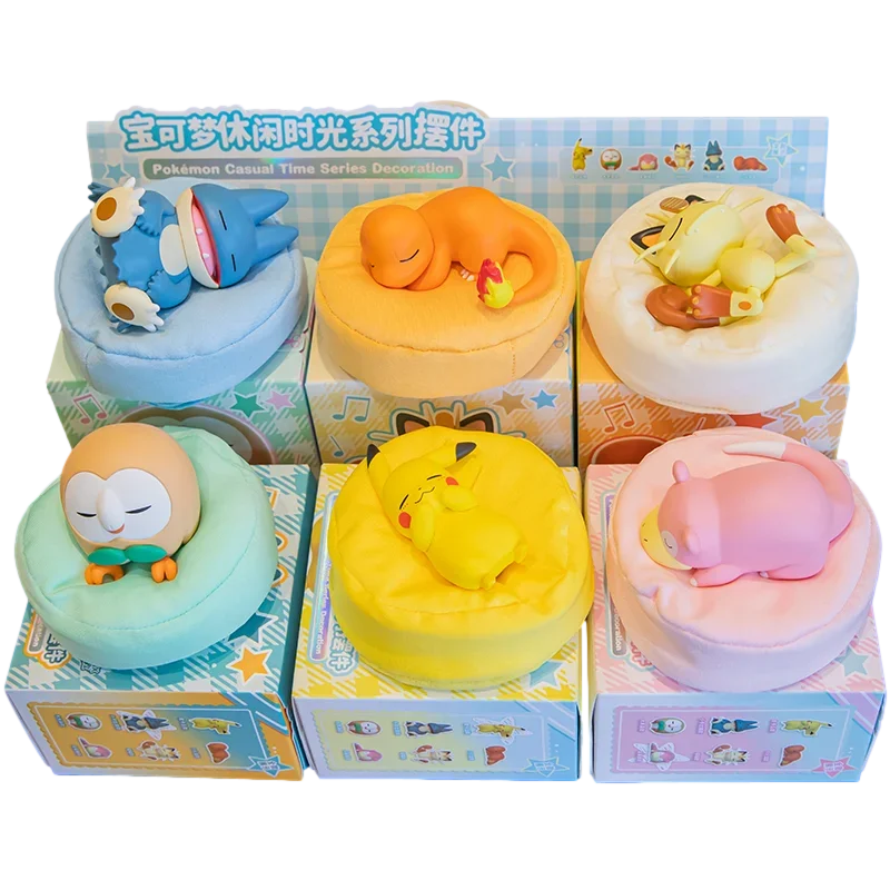 Neu auf Lager Original Pokemon Schlafposition Eevee Pikachu Blind Box Niedliche Dekoartikel Geschenk