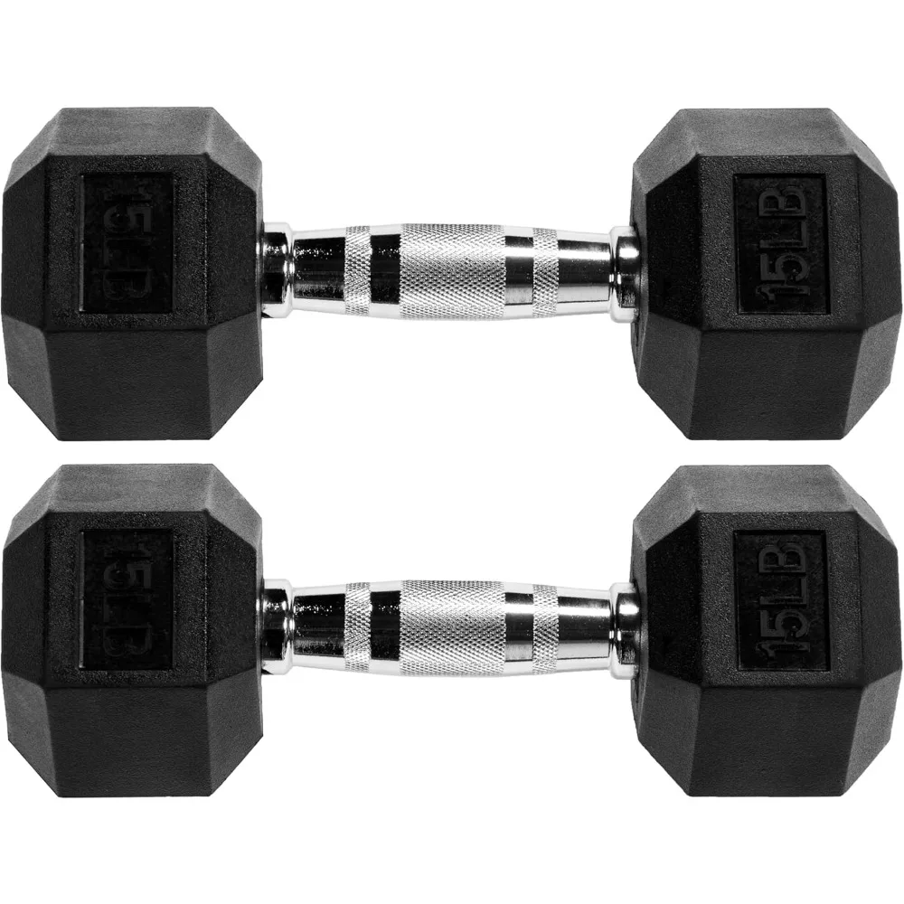 2025 NewPremium Rubber Encased Hex Dumbbell, Pairs