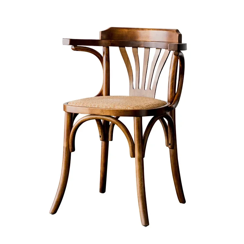 

**Винтажный стол и стул для ресторана в западном стиле из массива дерева, комбинация кофе, чая с молоком, плетеный стул из ротанга, светильник, магазин еды, стол