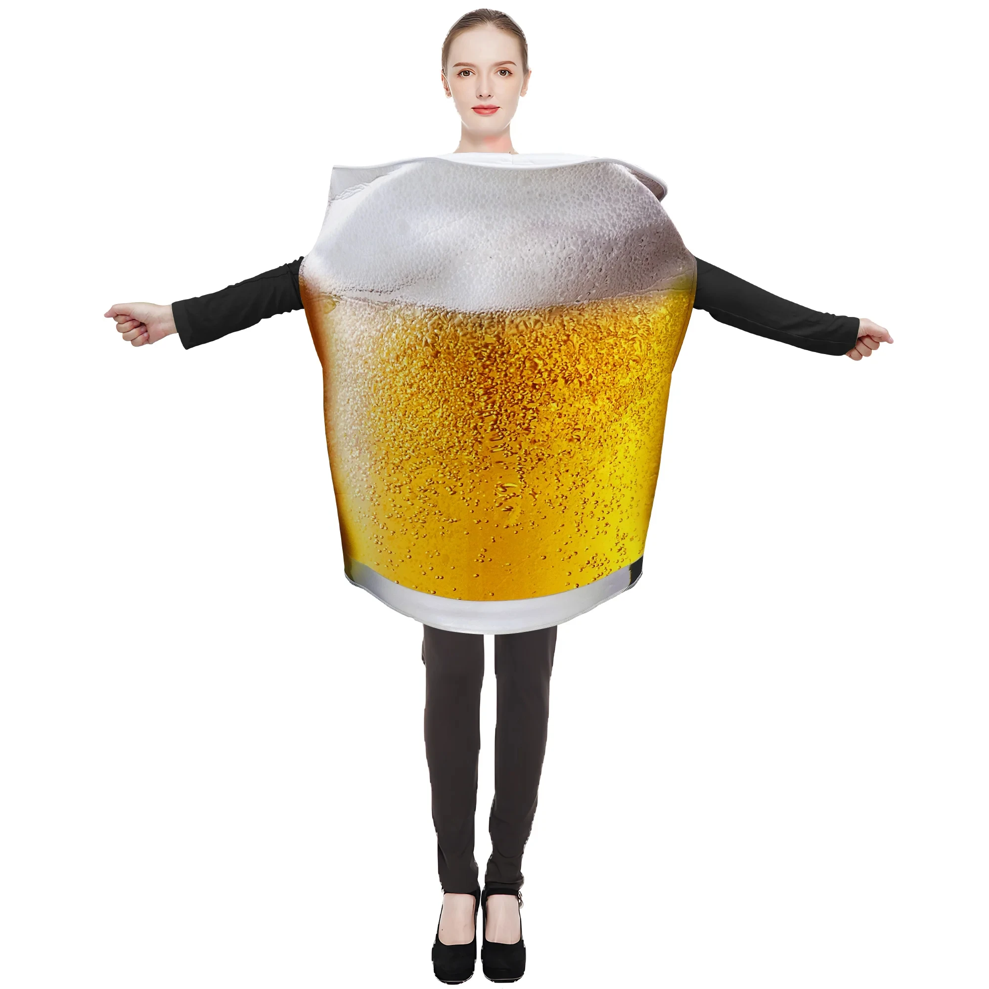 

Funny Digital Printing Role Play Beer Goblet Sponge Costume Props For Adult Halloween Carnival Fancy Dress Performance Stage