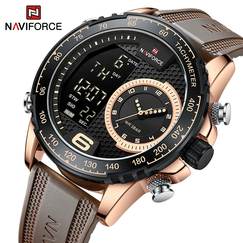 

Top Original Brand Naviforce Watch for Men Fashion Waterproof Multifunctional Chronograph Sports Day and Date Display Wristwatch