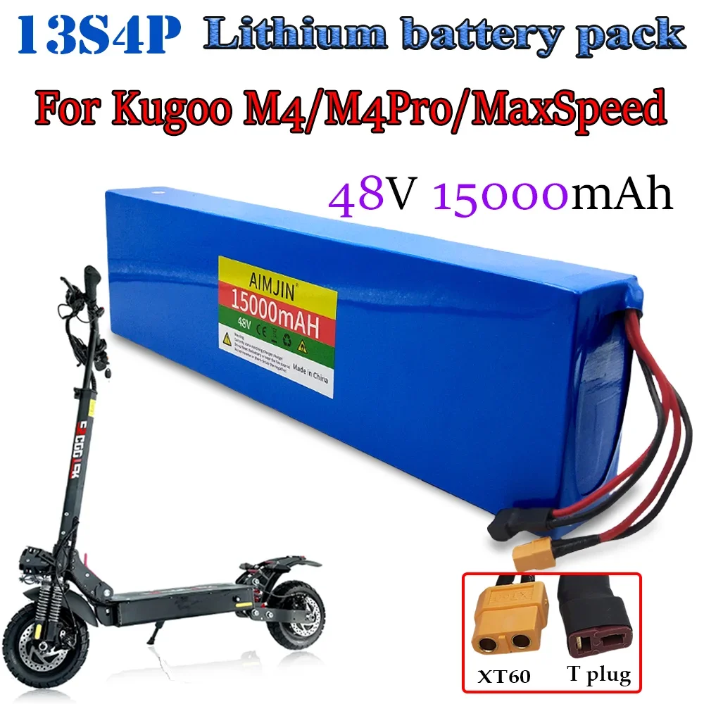 Lithium ion Battery Pack 18650 (48V, 15Ah) High Capacity 15000mah For Electric Scooter Kugoo M4/M4Pro/MaxSpeed